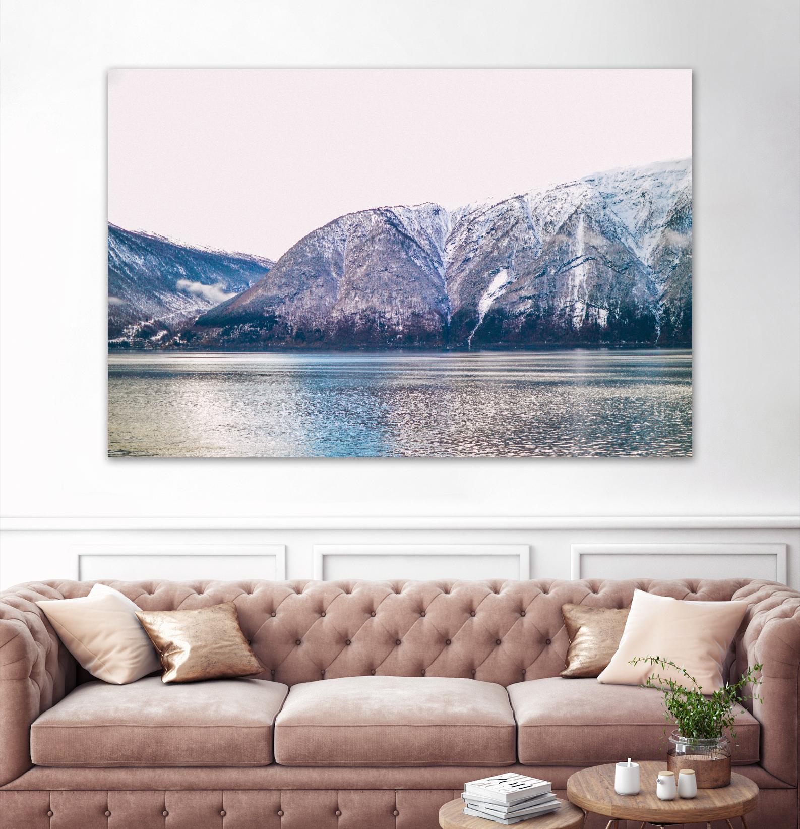 Mountains lake by Pexels on GIANT ART - blue landscape