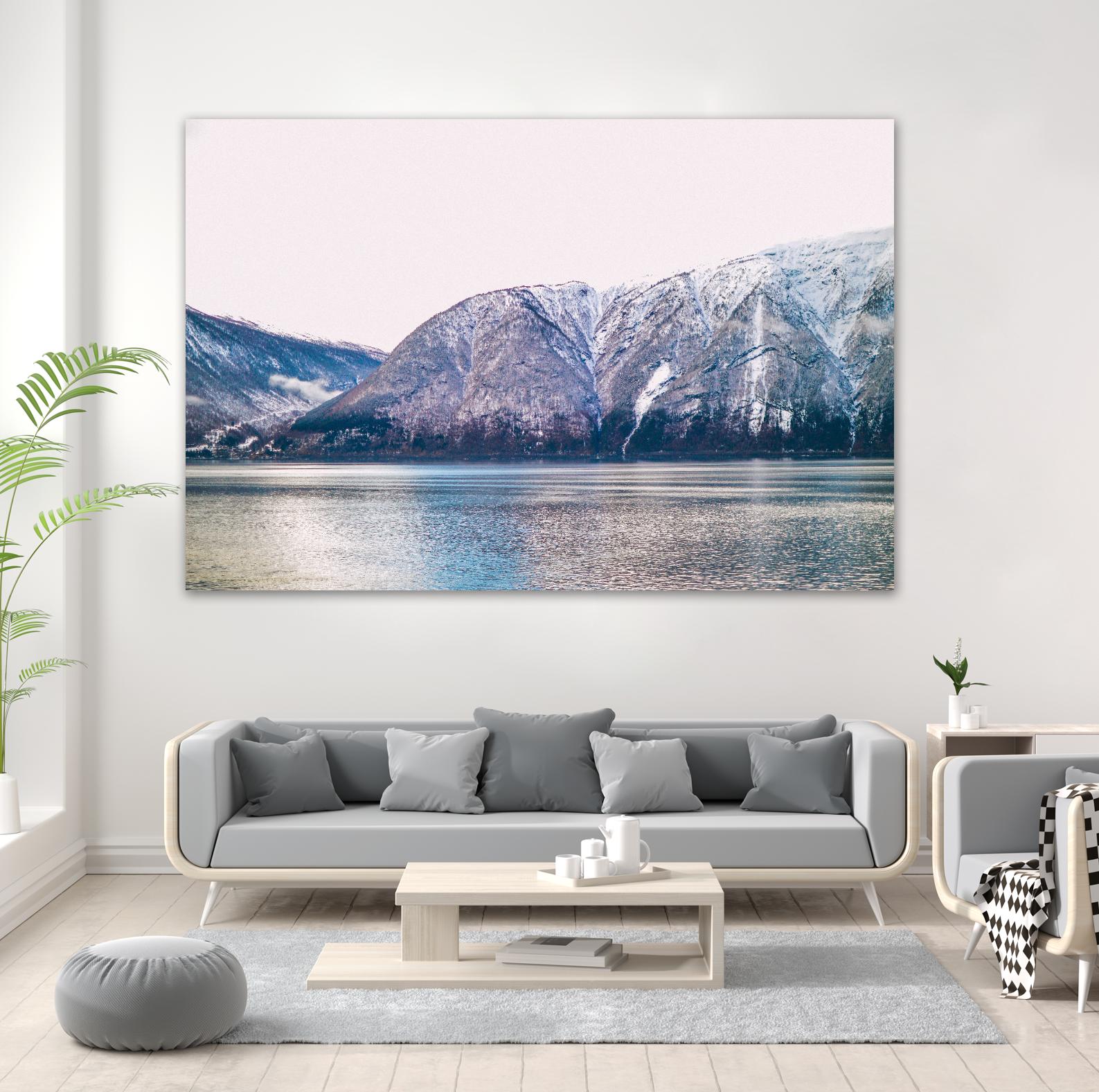 Mountains lake by Pexels on GIANT ART - blue landscape