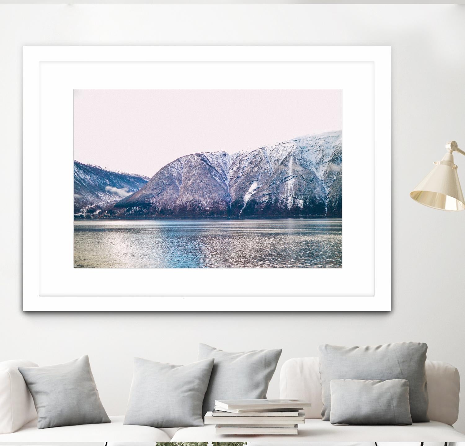 Mountains lake by Pexels on GIANT ART - blue landscape