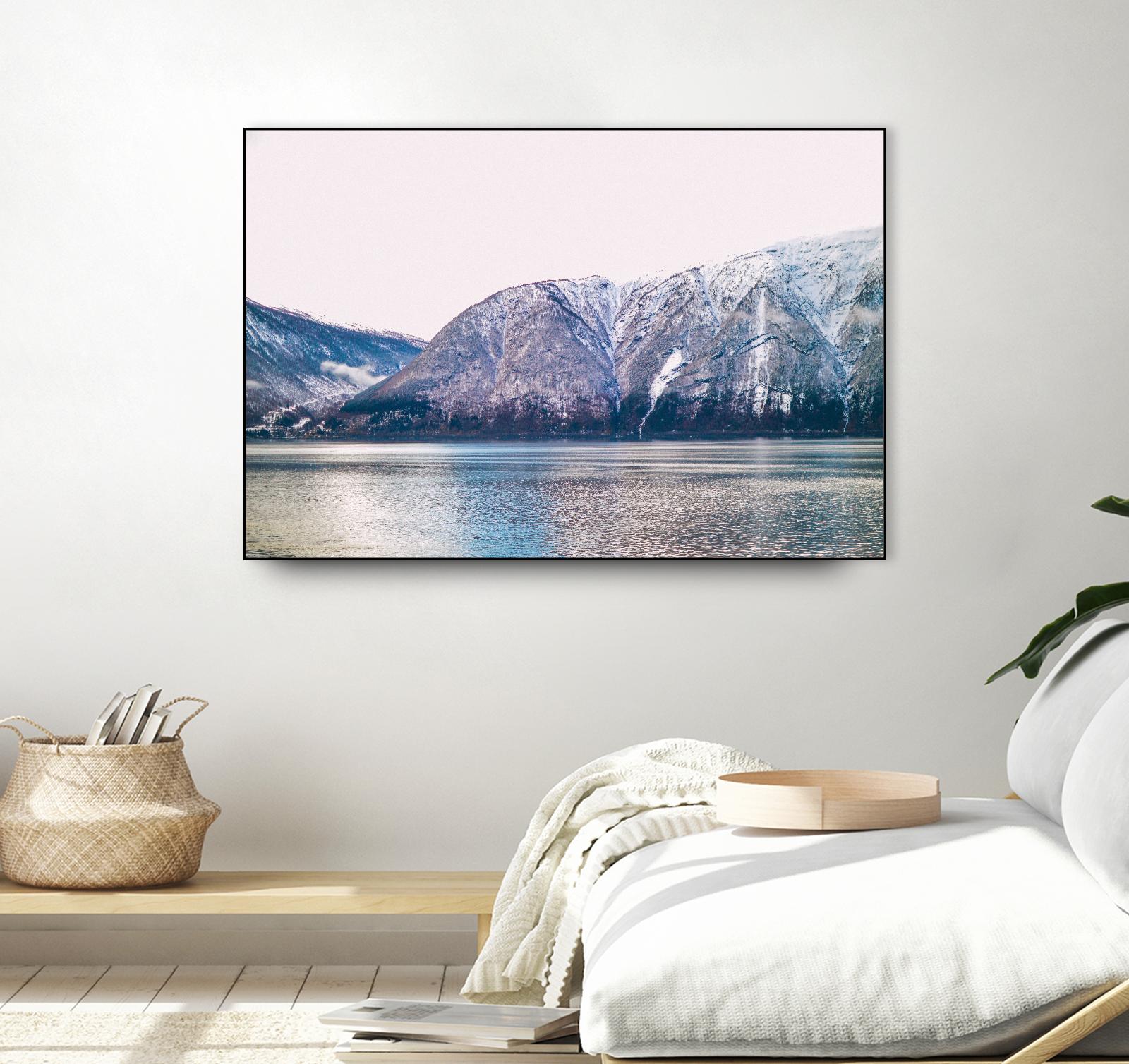 Mountains lake by Pexels on GIANT ART - blue landscape