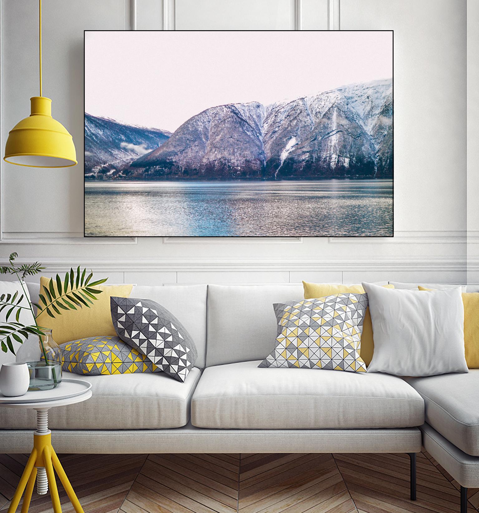 Mountains lake by Pexels on GIANT ART - blue landscape