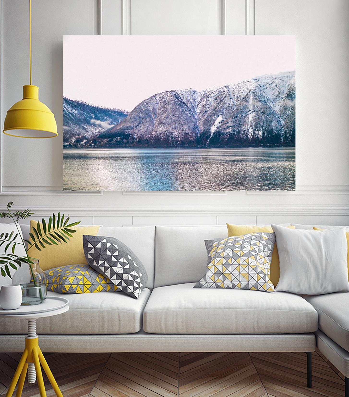 Mountains lake by Pexels on GIANT ART - blue landscape