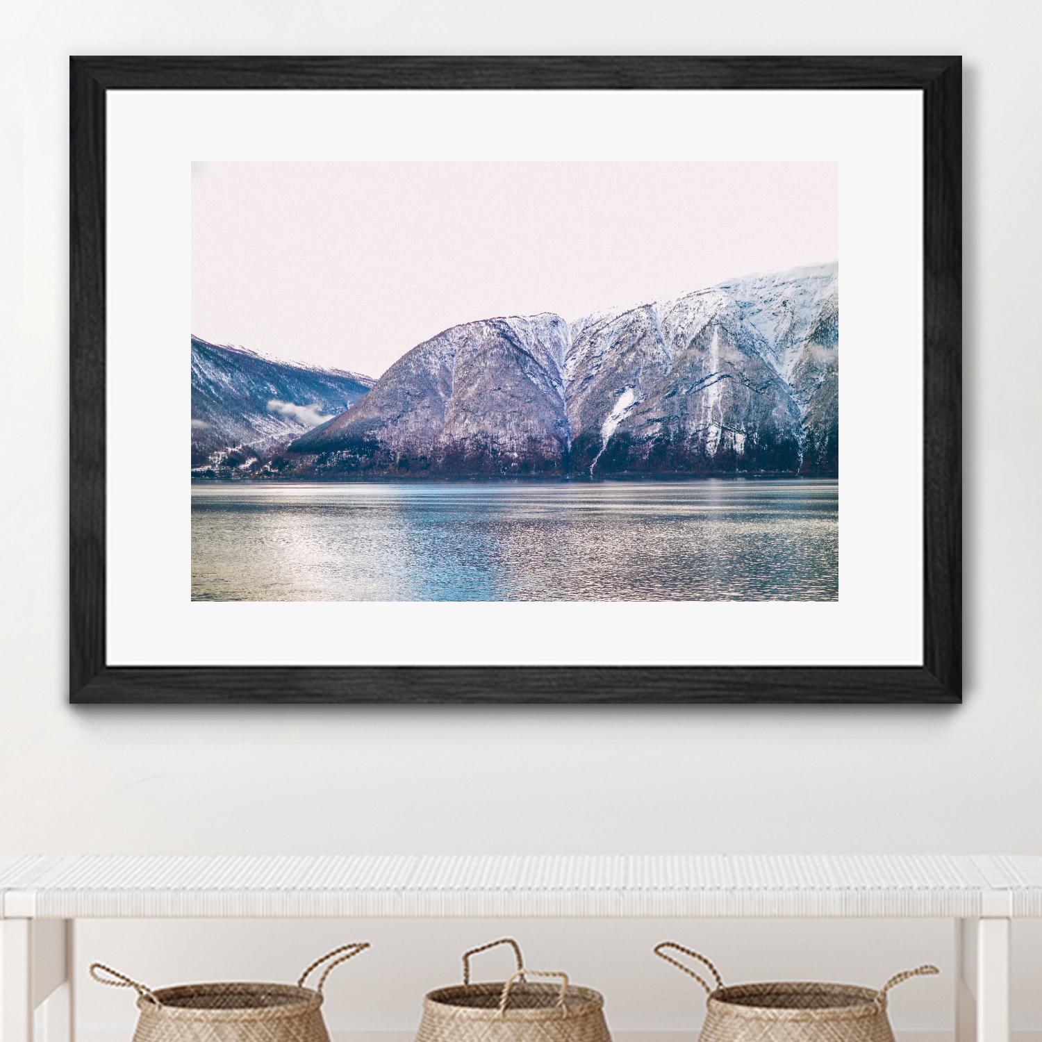 Mountains lake by Pexels on GIANT ART - blue landscape