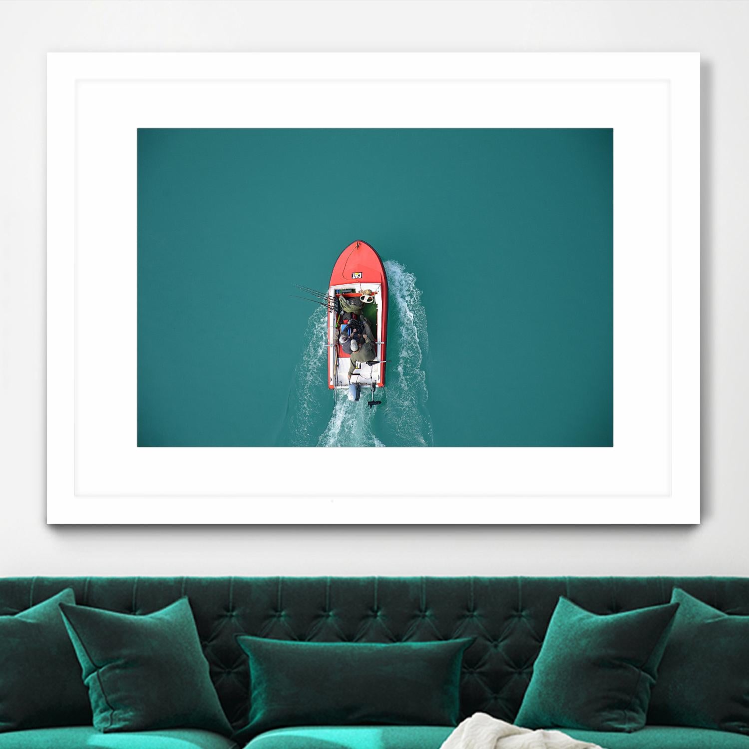 Boat by Pexels on GIANT ART - red photography boat