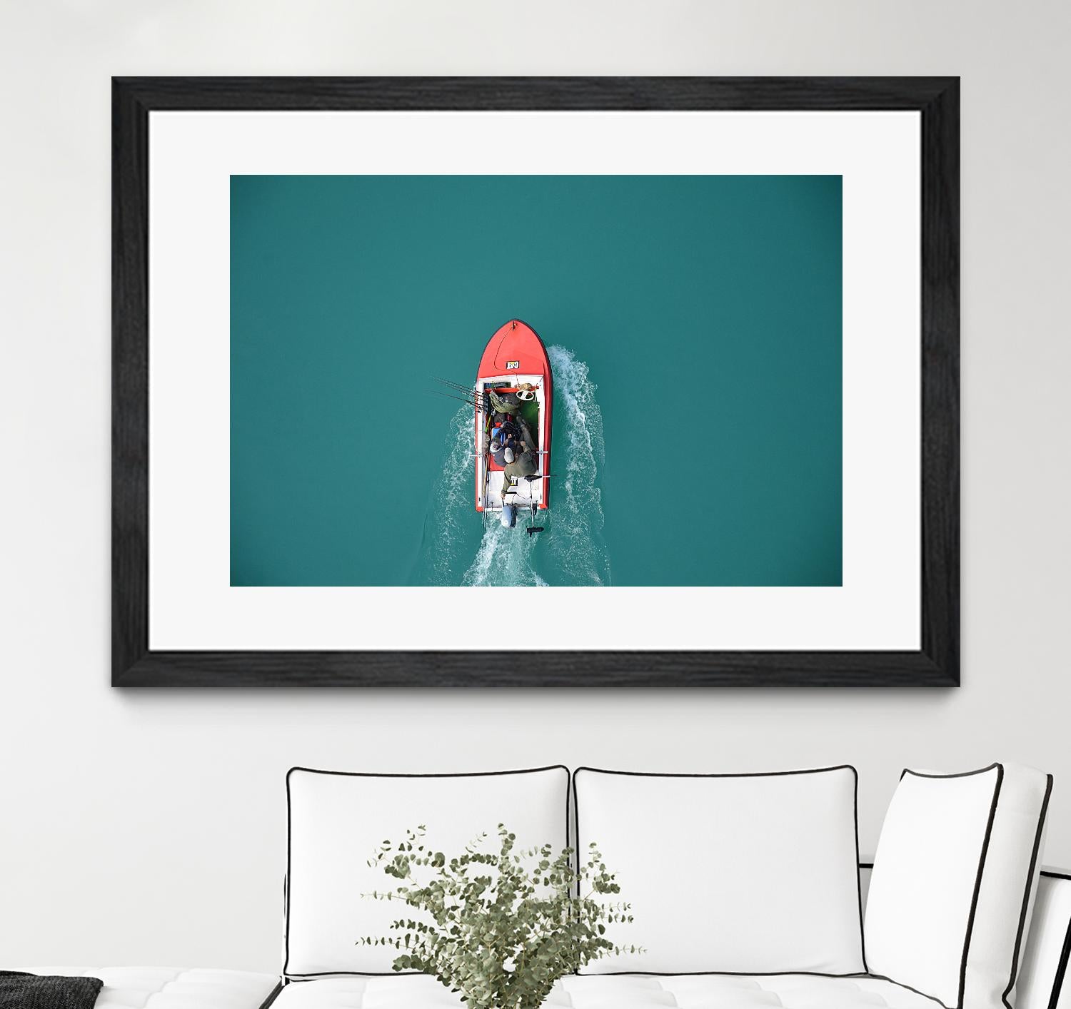 Boat by Pexels on GIANT ART - red photography boat