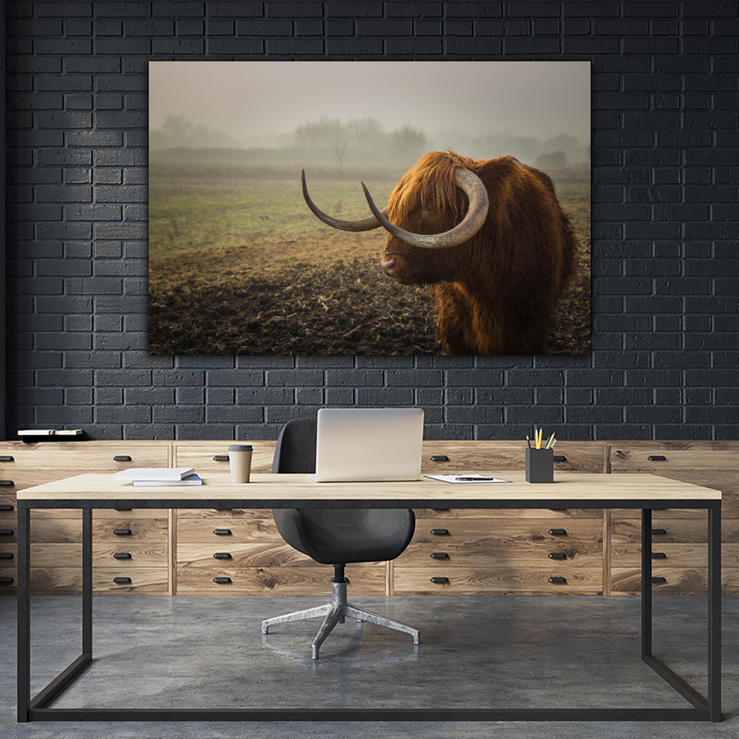 Longhorn by Pexels on GIANT ART - green animals
