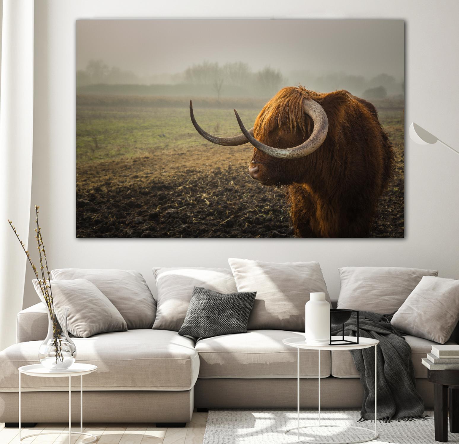 Longhorn by Pexels on GIANT ART - green animals