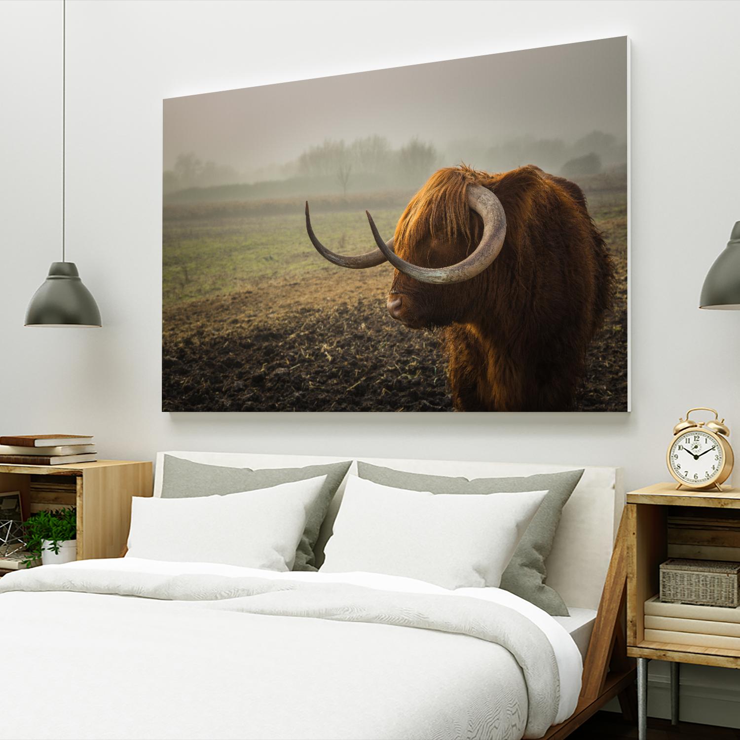 Longhorn by Pexels on GIANT ART - green animals