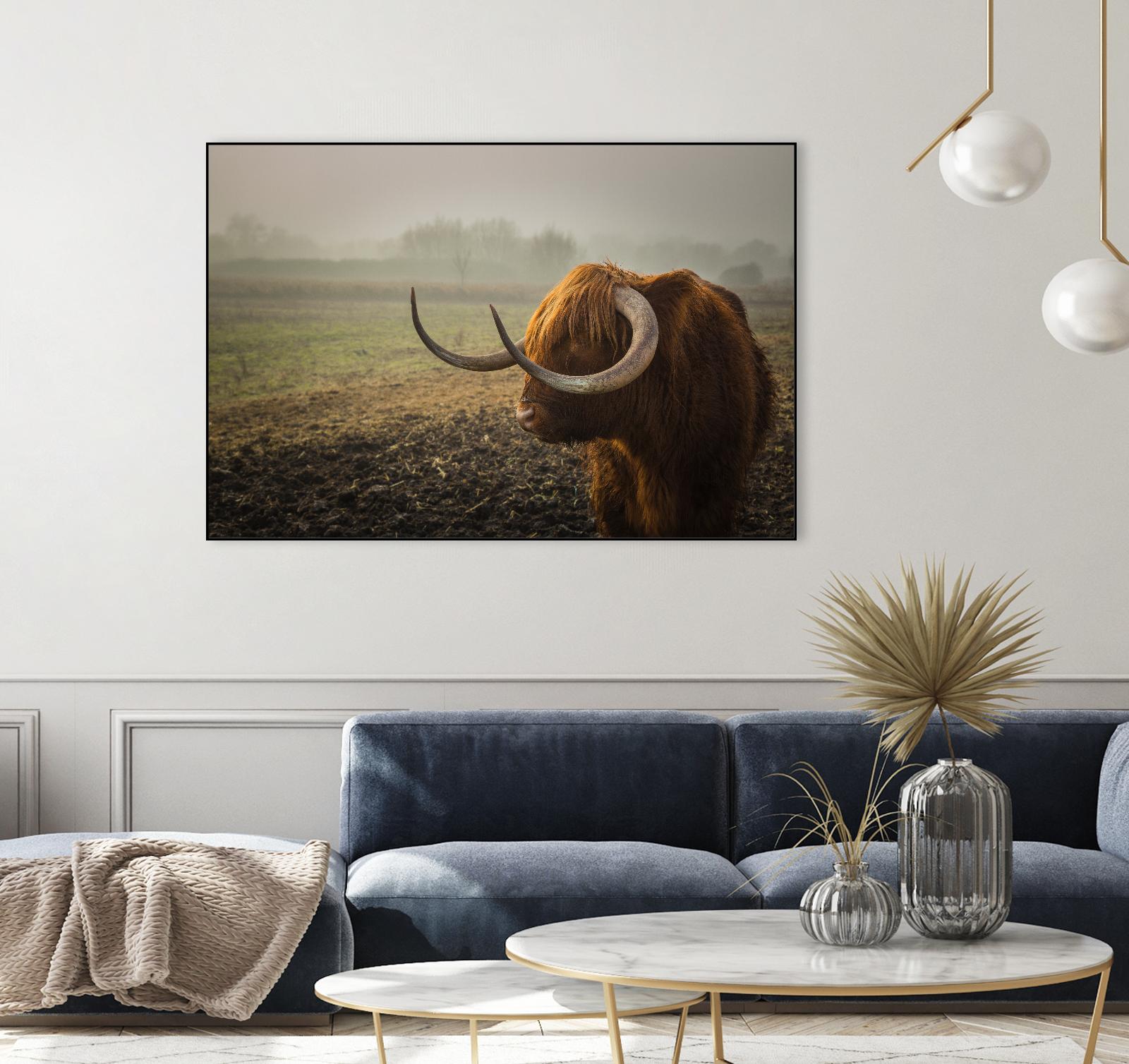 Longhorn by Pexels on GIANT ART - green animals