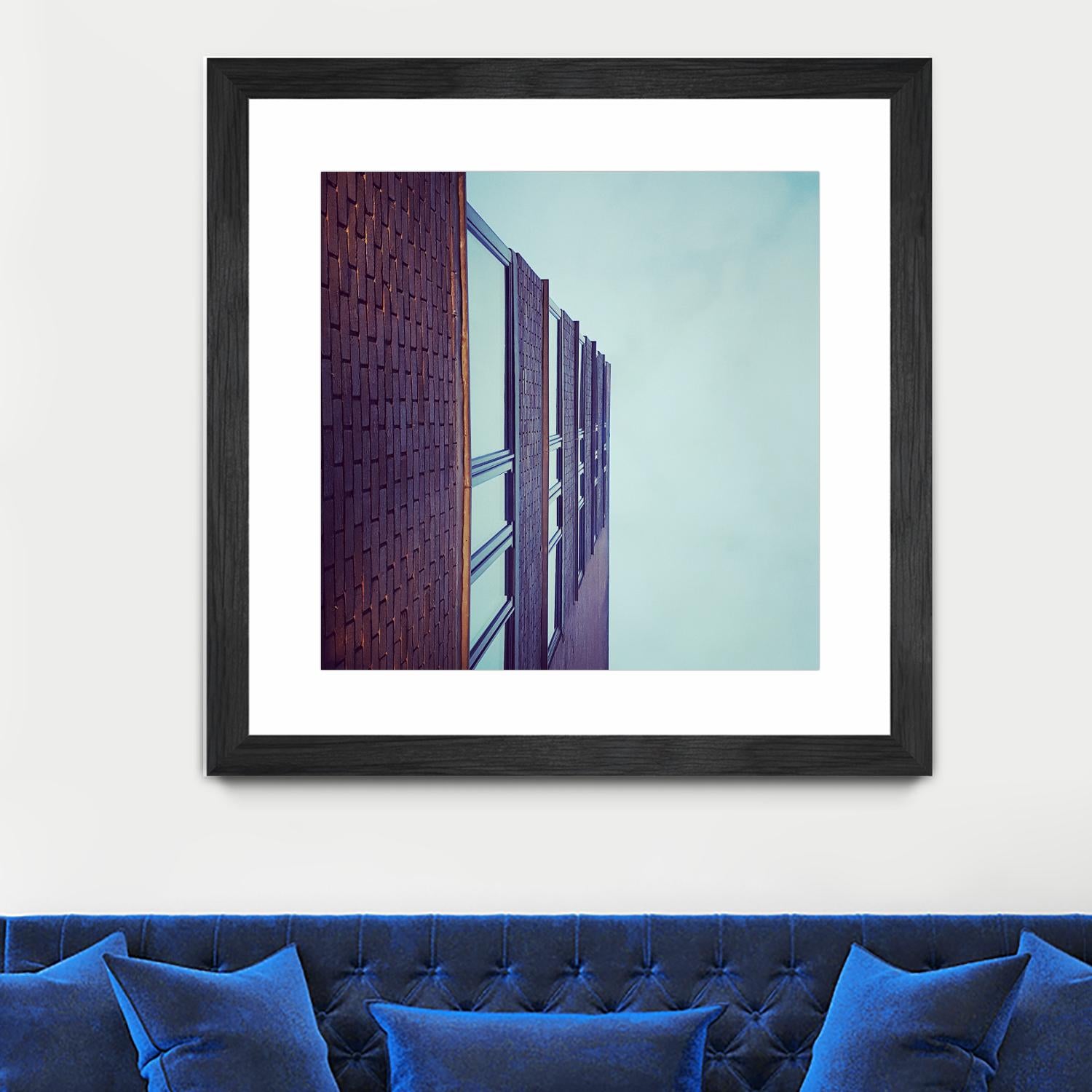 Façade V by Pexels on GIANT ART - blue architectural