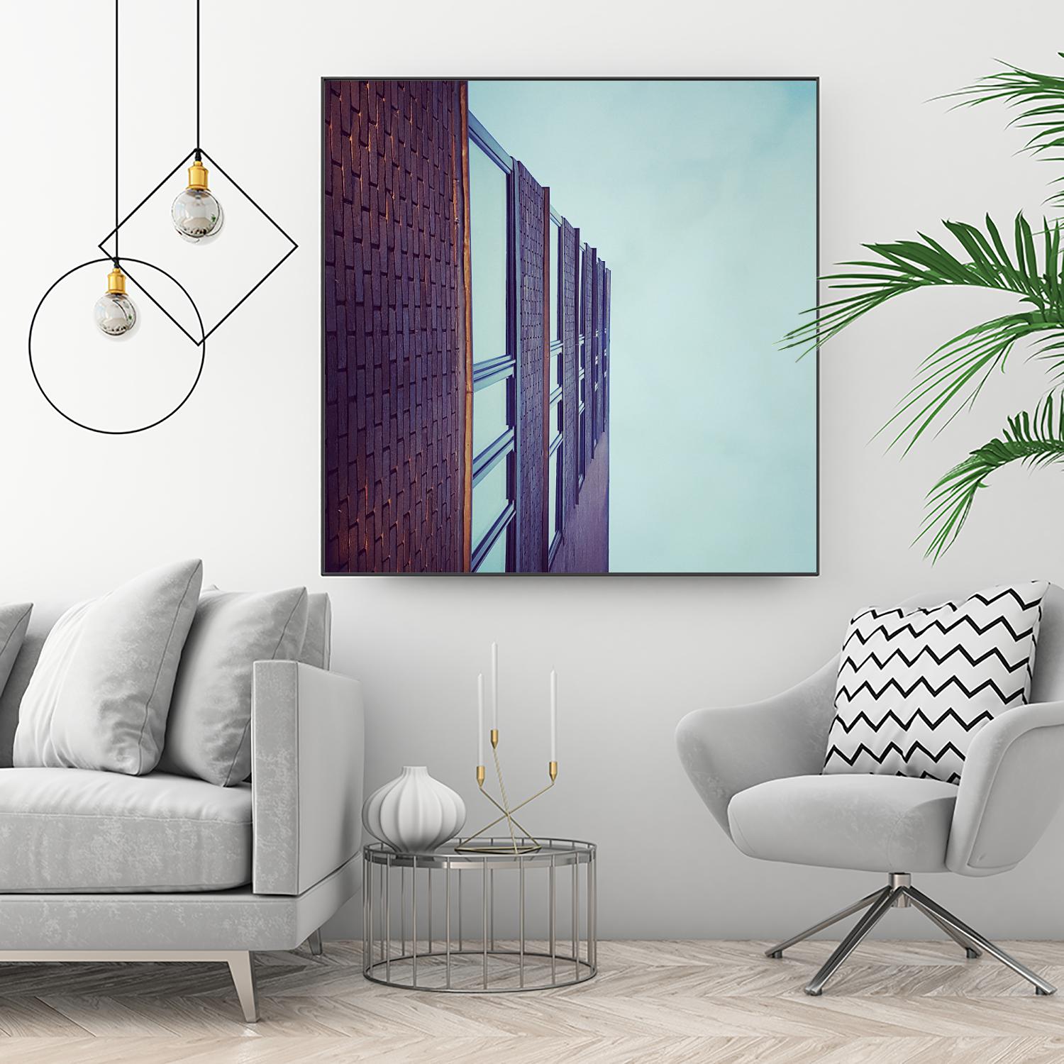 Façade V by Pexels on GIANT ART - blue architectural