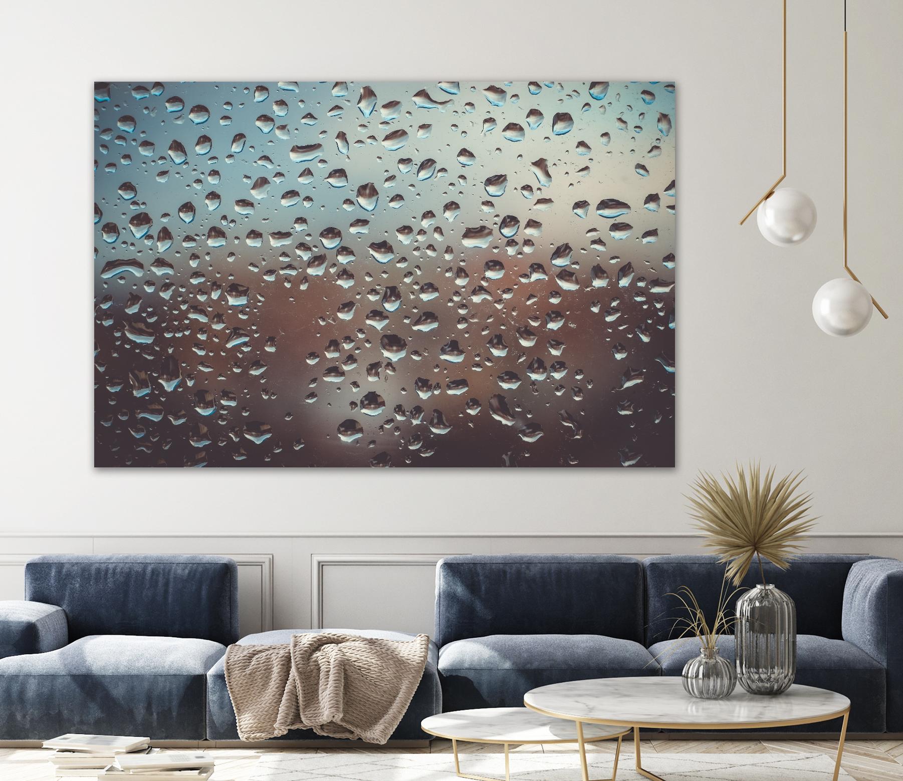 Rain drops by Pexels on GIANT ART - brown photo art