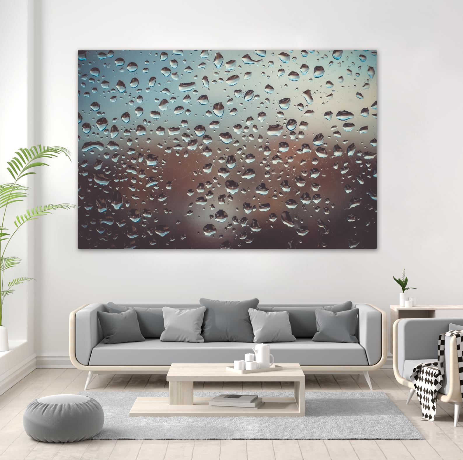 Rain drops by Pexels on GIANT ART - brown photo art