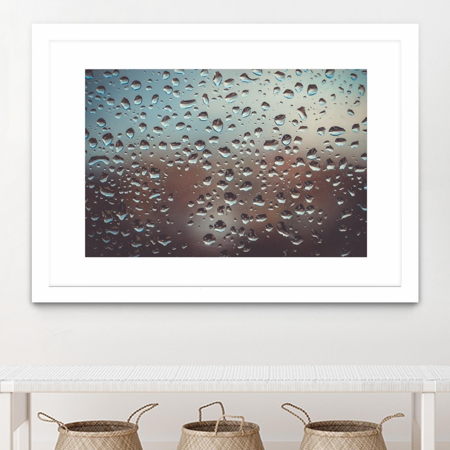 Rain drops by Pexels on GIANT ART - brown photo art