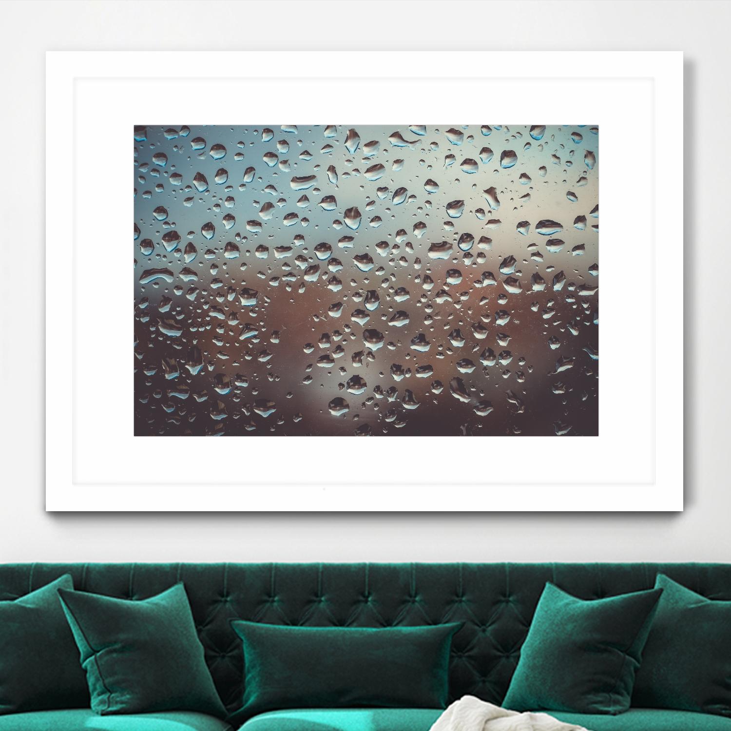 Rain drops by Pexels on GIANT ART - brown photo art