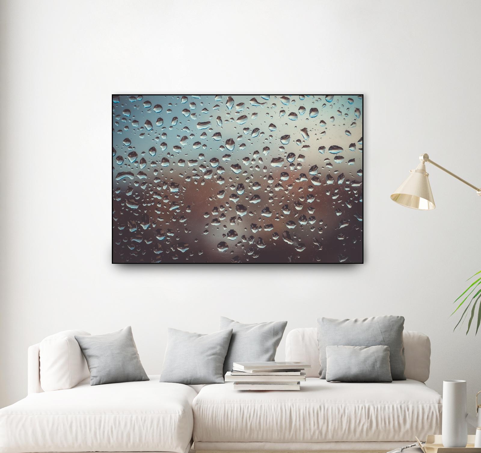 Rain drops by Pexels on GIANT ART - brown photo art