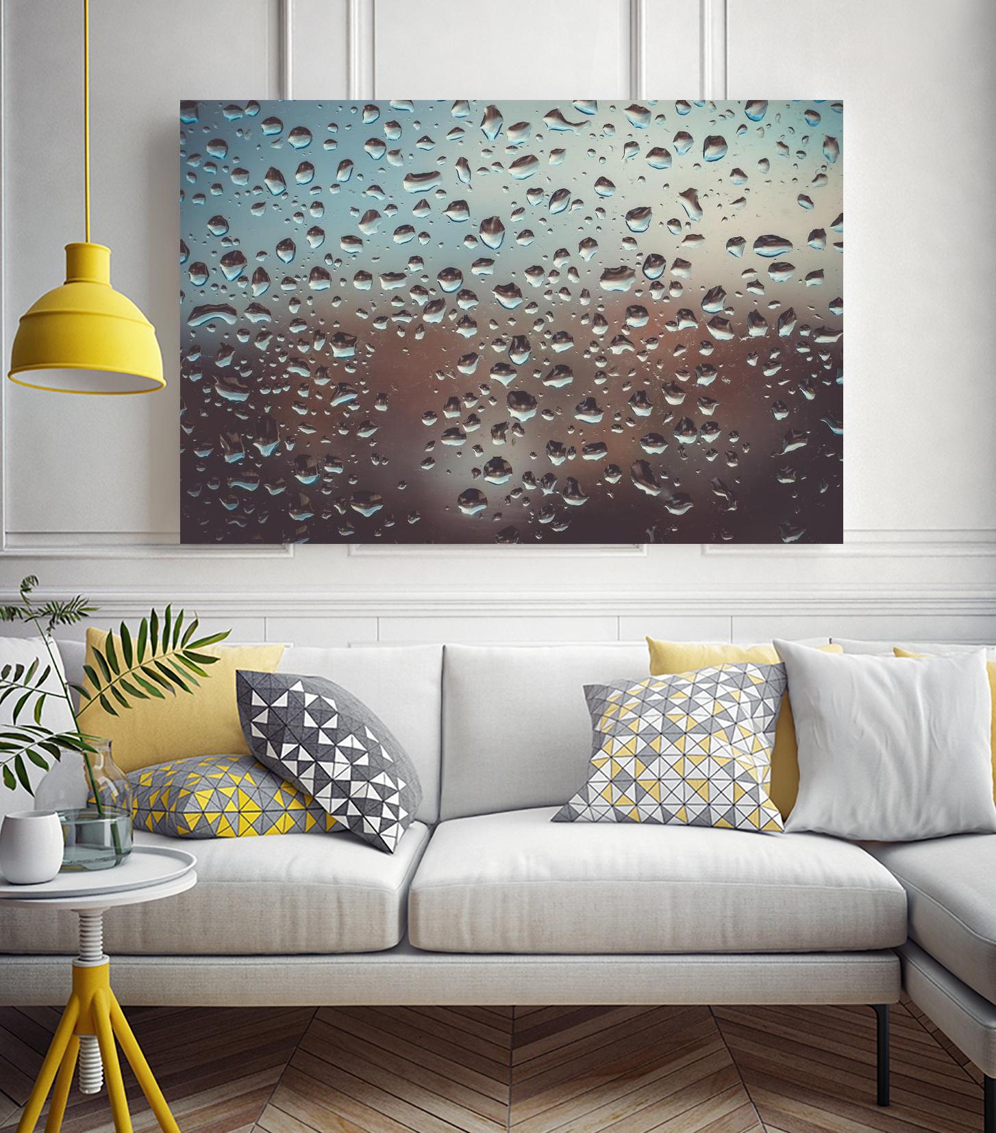 Rain drops by Pexels on GIANT ART - brown photo art
