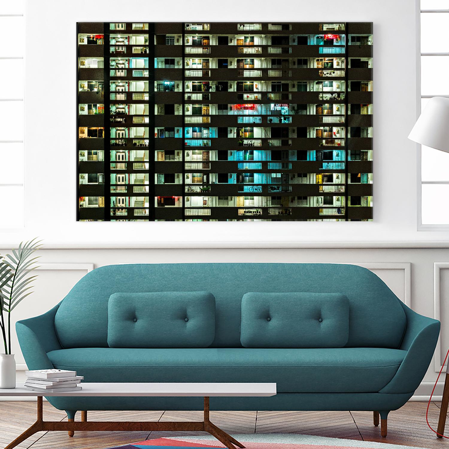 At night by Pexels on GIANT ART - white architectural