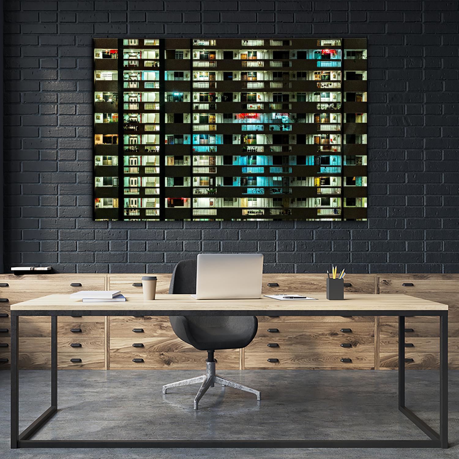 At night by Pexels on GIANT ART - white architectural