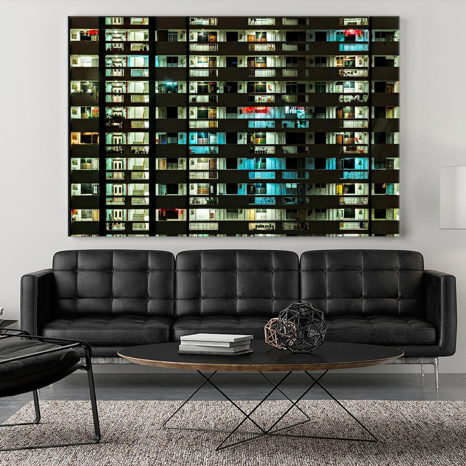 At night by Pexels on GIANT ART - white architectural