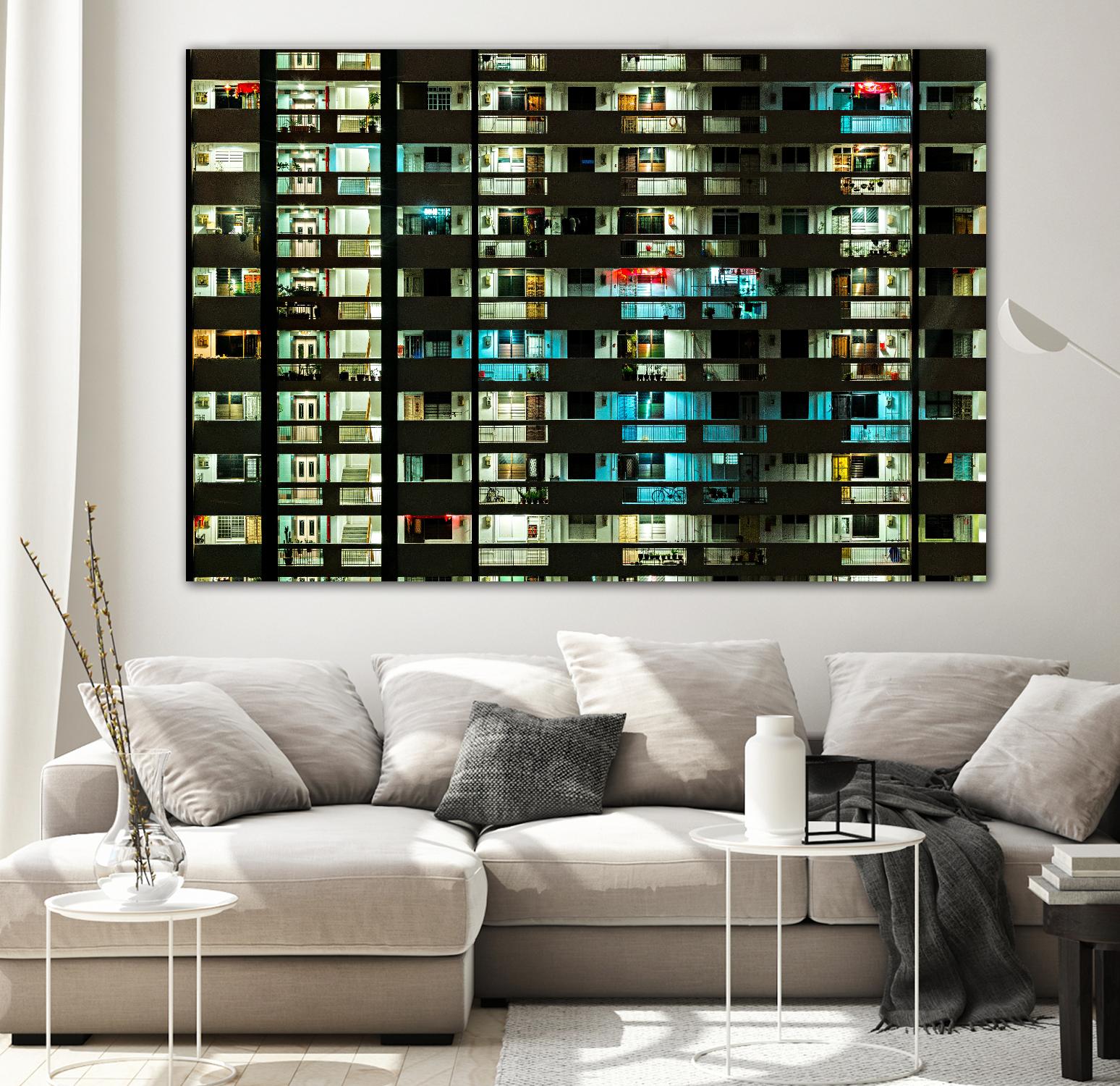 At night by Pexels on GIANT ART - white architectural