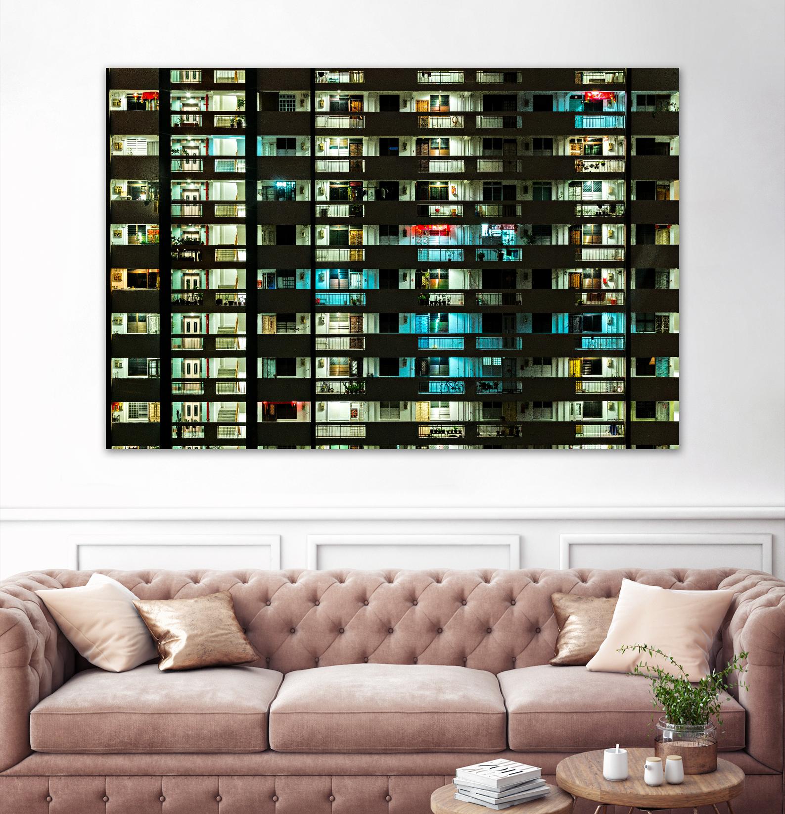 At night by Pexels on GIANT ART - white architectural