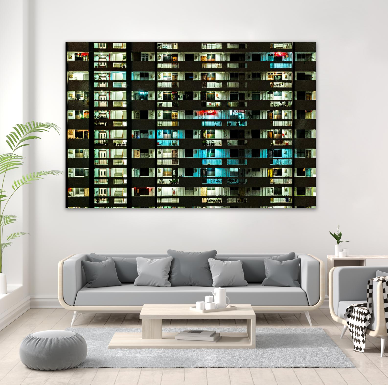 At night by Pexels on GIANT ART - white architectural