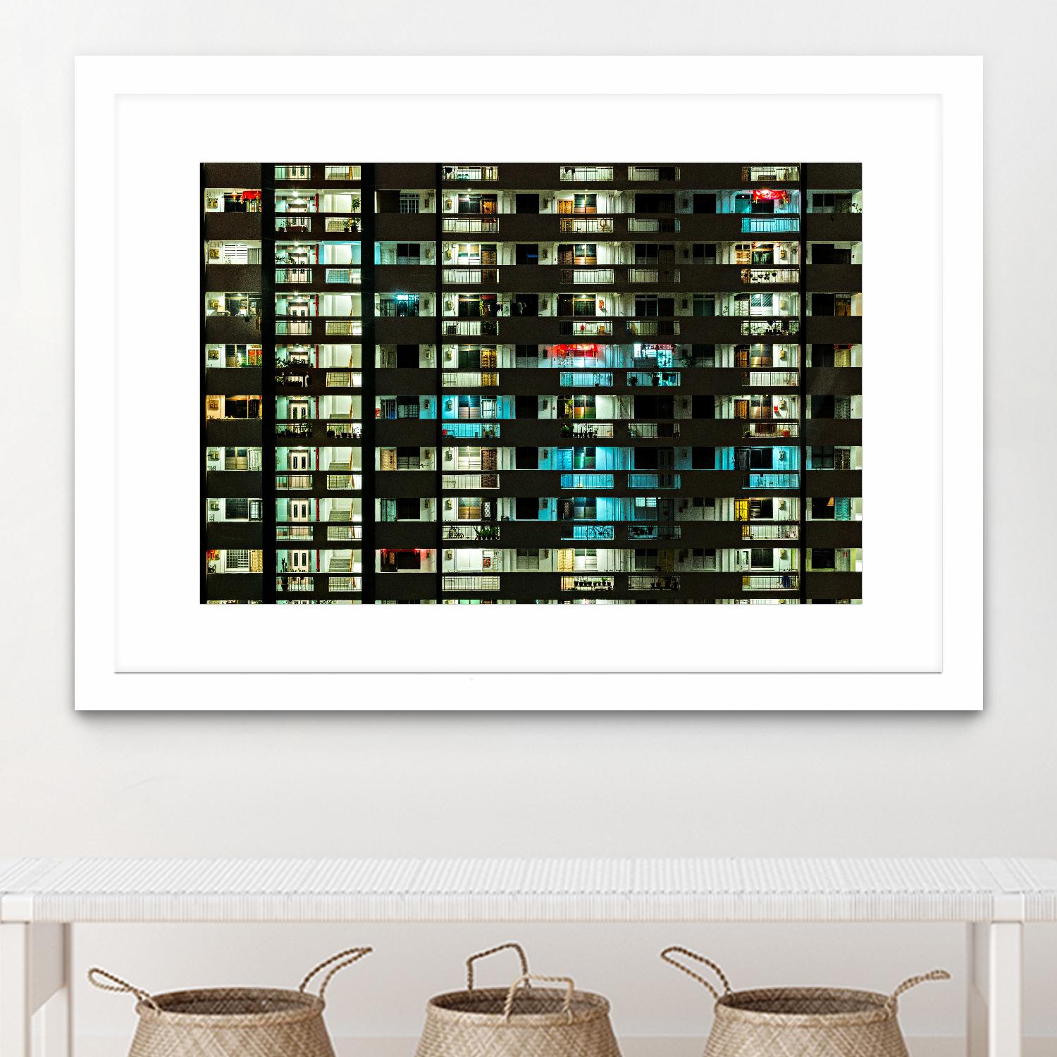 At night by Pexels on GIANT ART - white architectural