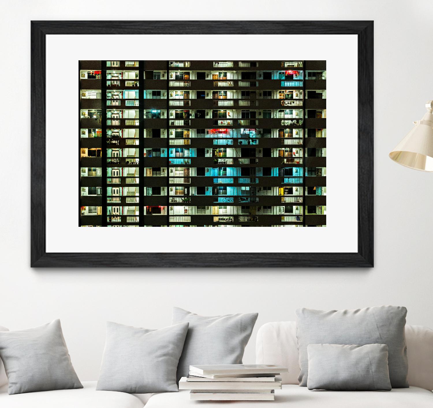 At night by Pexels on GIANT ART - white architectural