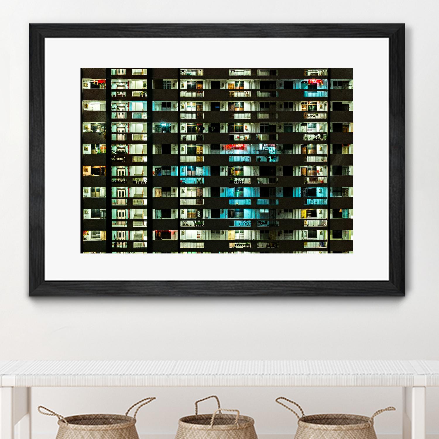 At night by Pexels on GIANT ART - white architectural