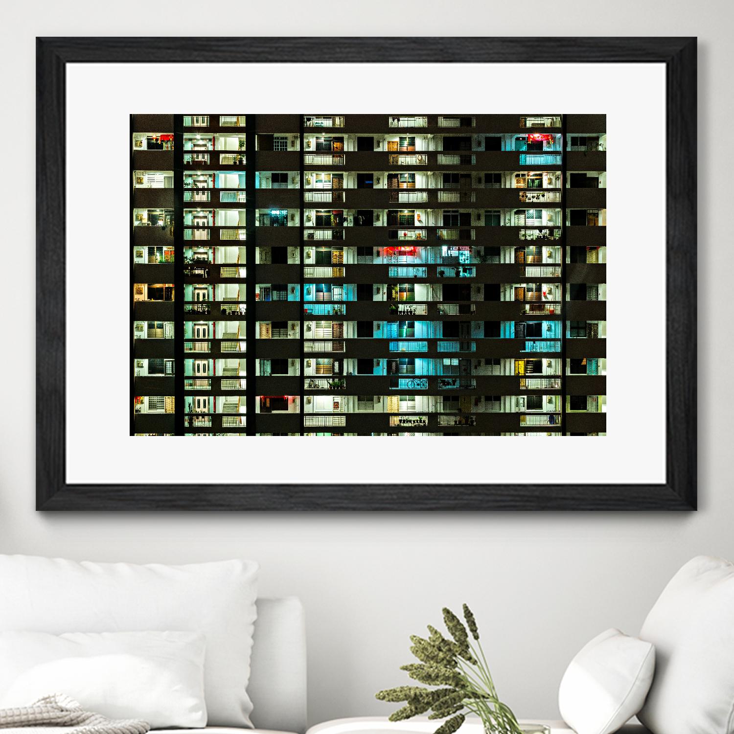 At night by Pexels on GIANT ART - white architectural