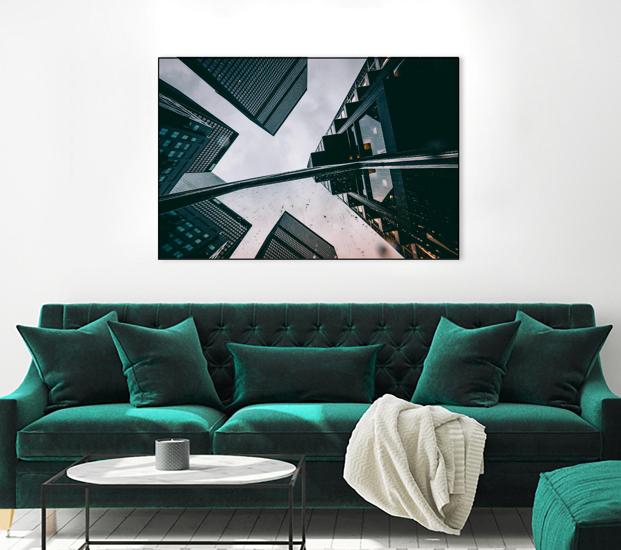 Look up by Pexels on GIANT ART - white city scene