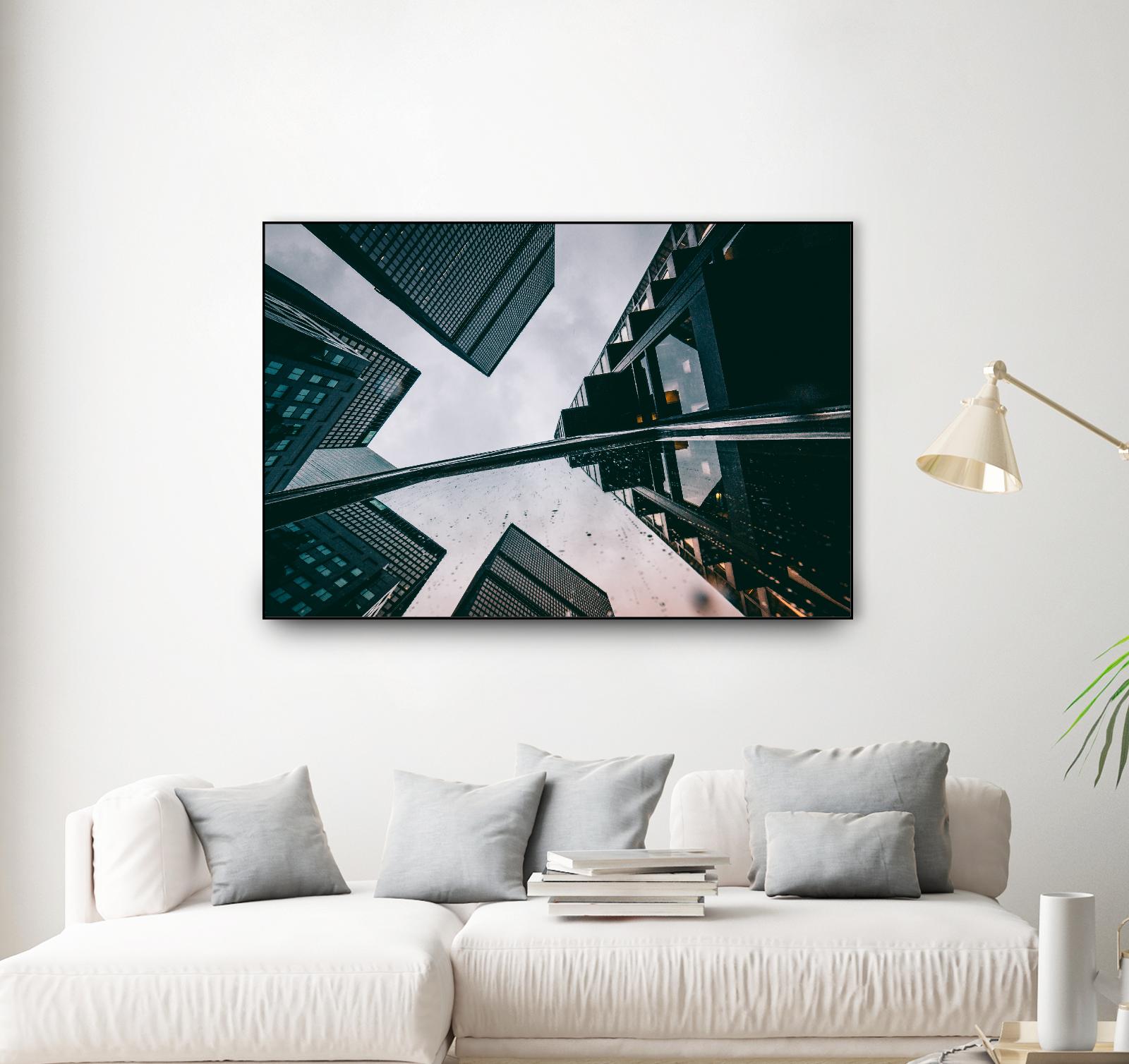 Look up by Pexels on GIANT ART - white city scene