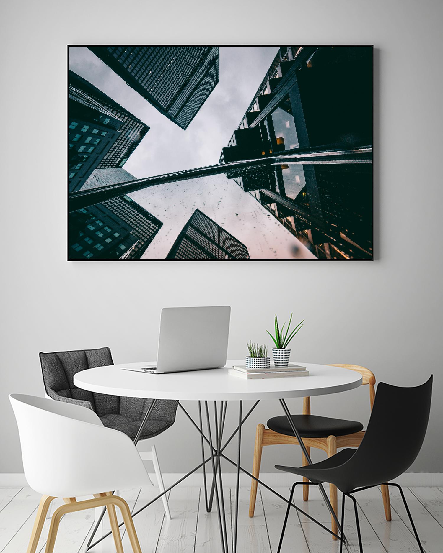 Look up by Pexels on GIANT ART - white city scene