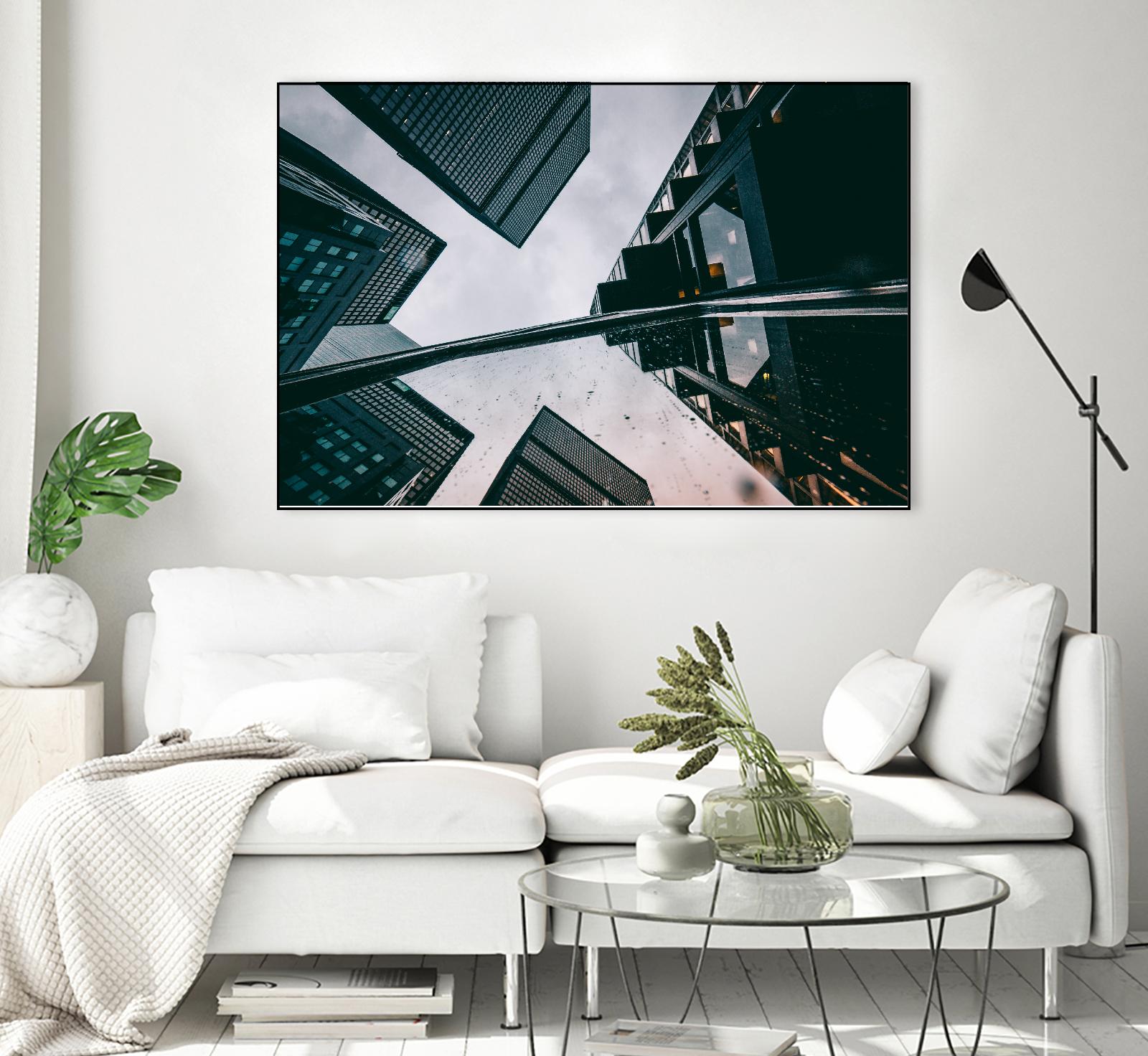 Look up by Pexels on GIANT ART - white city scene