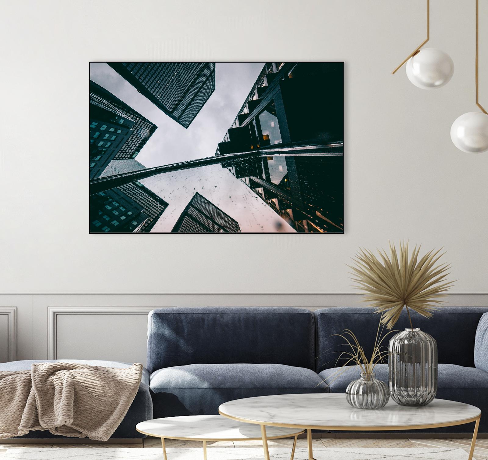 Look up by Pexels on GIANT ART - white city scene