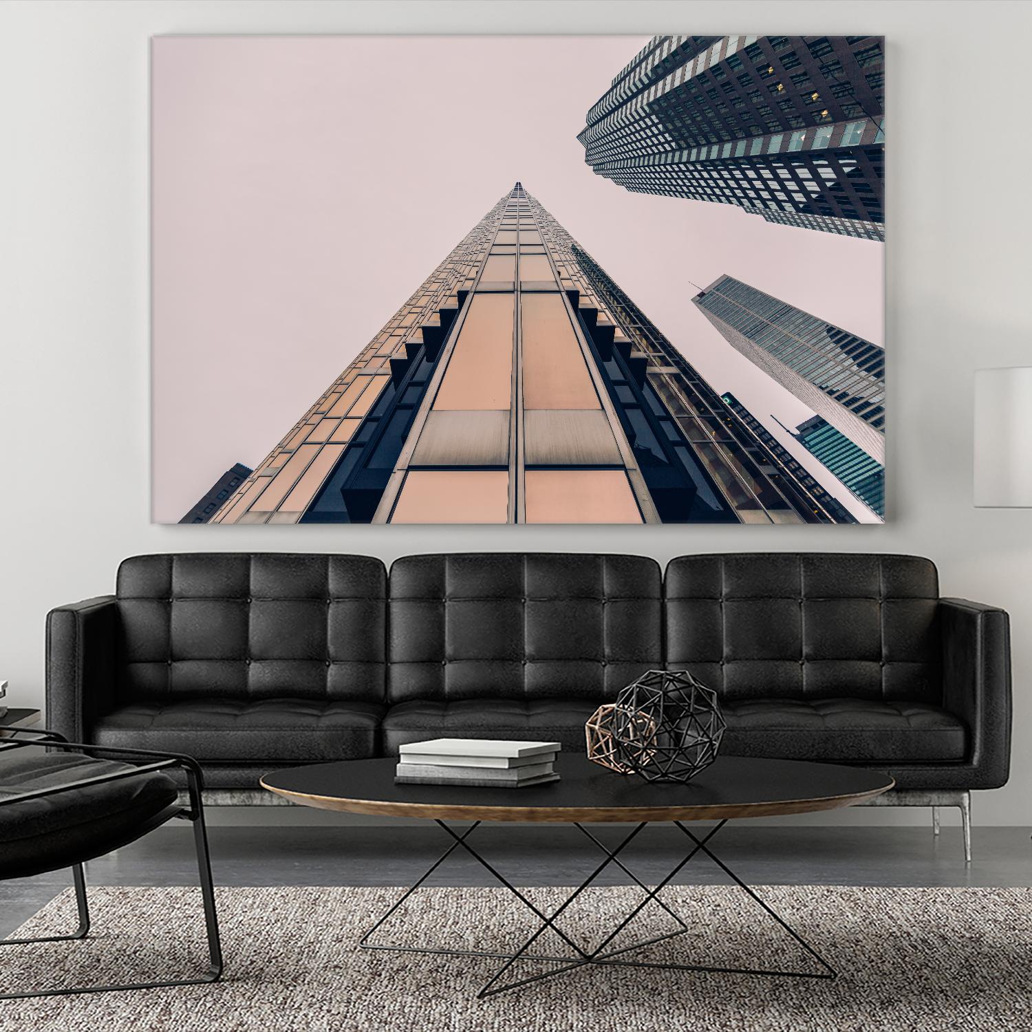 Skyline view by Pexels on GIANT ART - black city scene