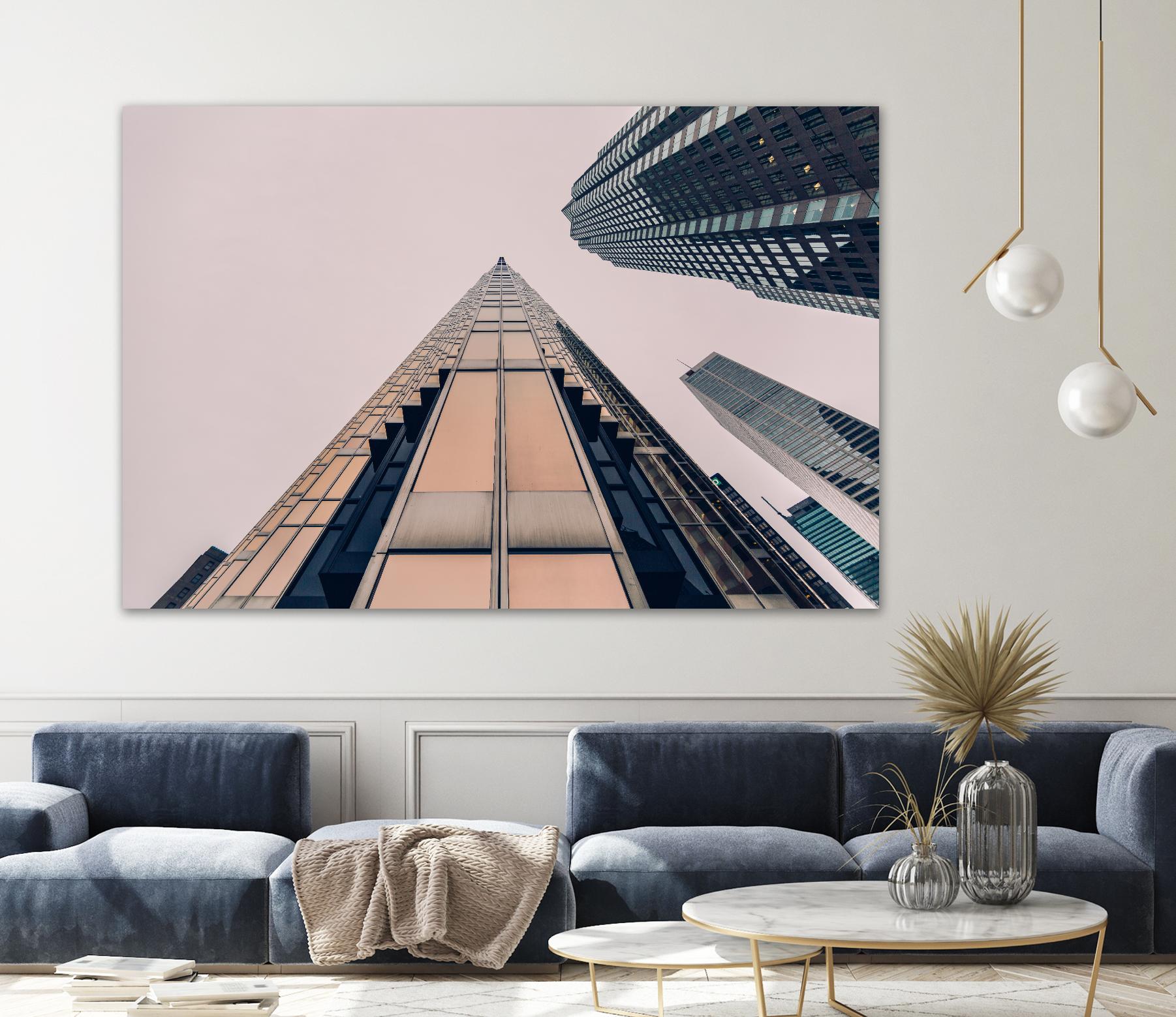 Skyline view by Pexels on GIANT ART - black city scene