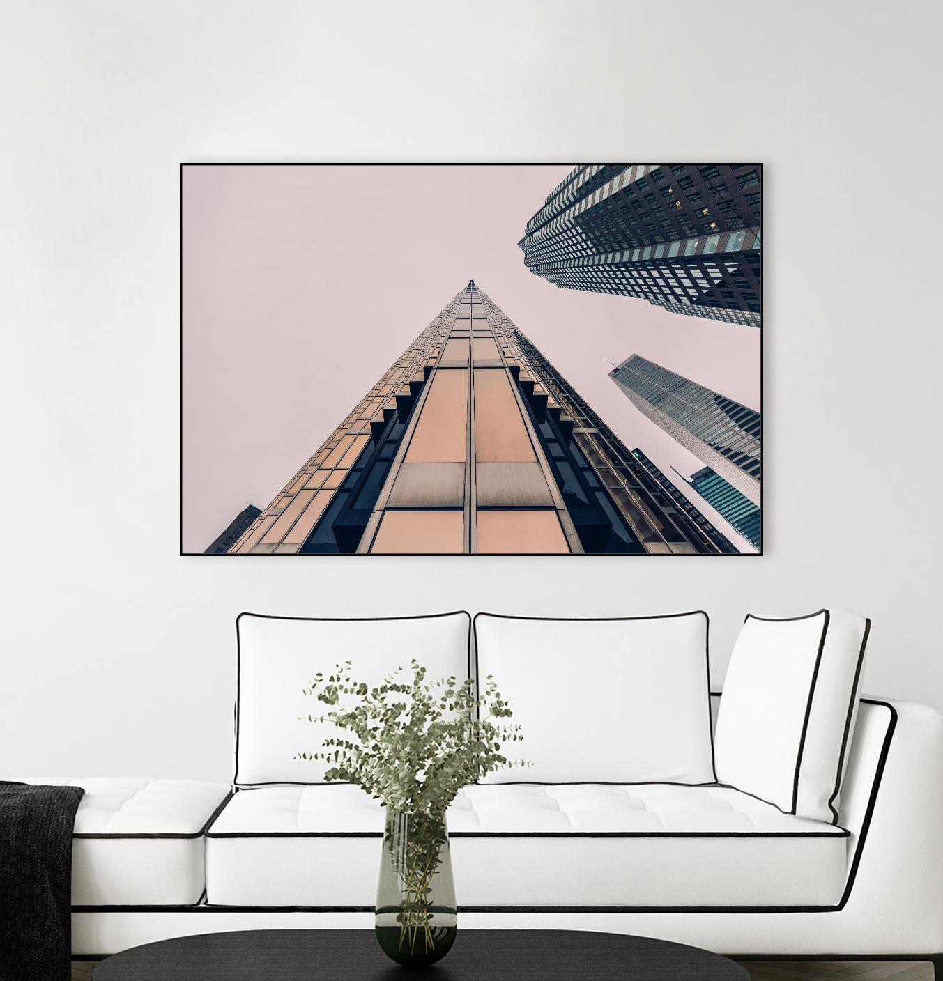 Skyline view by Pexels on GIANT ART - black city scene