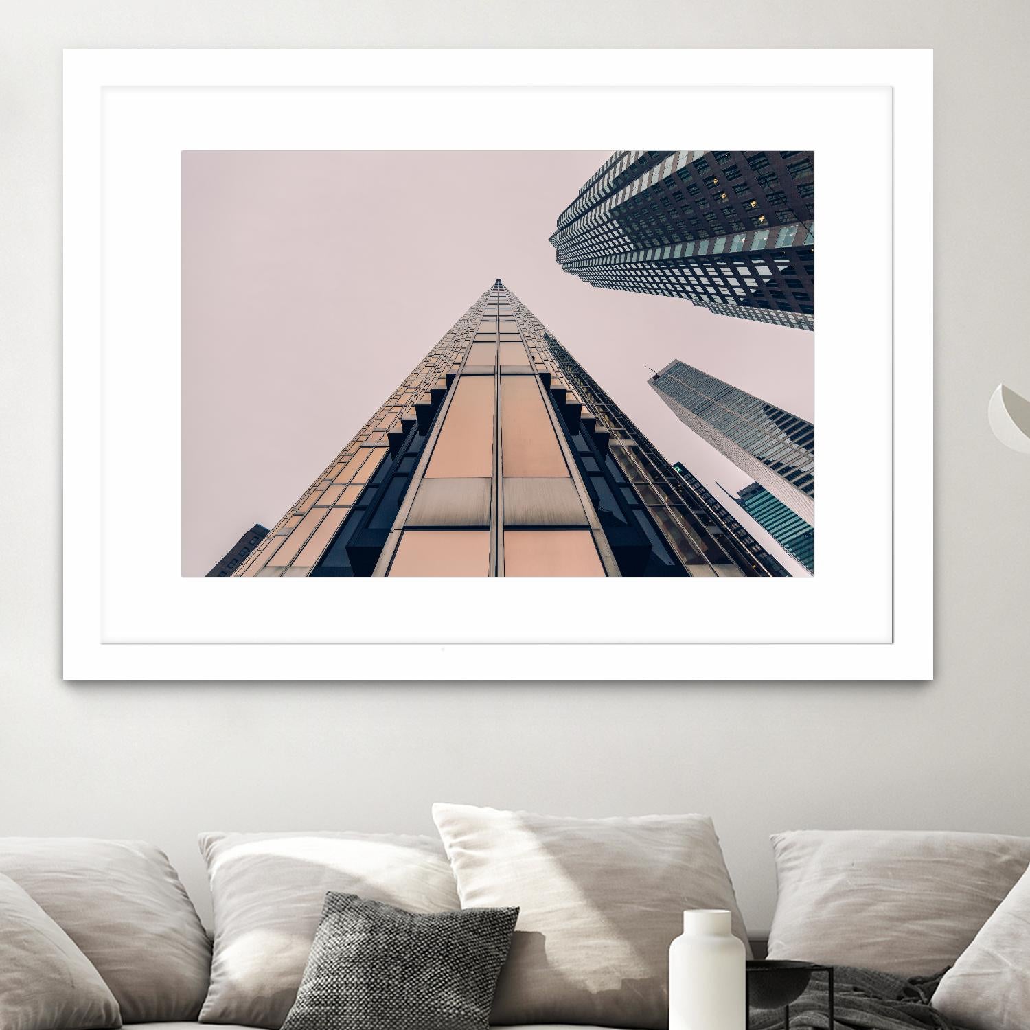 Skyline view by Pexels on GIANT ART - pink city scene