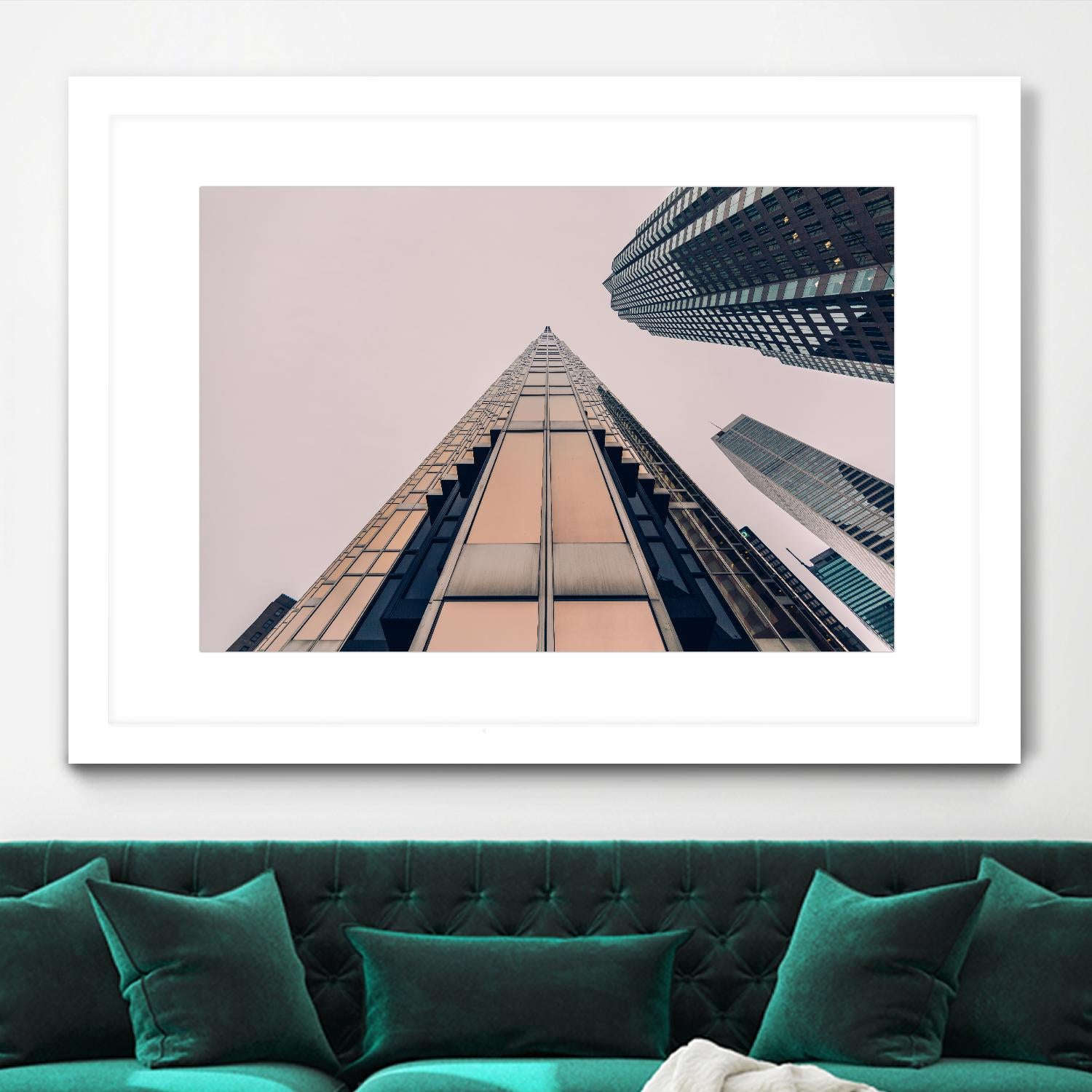 Skyline view by Pexels on GIANT ART - pink city scene