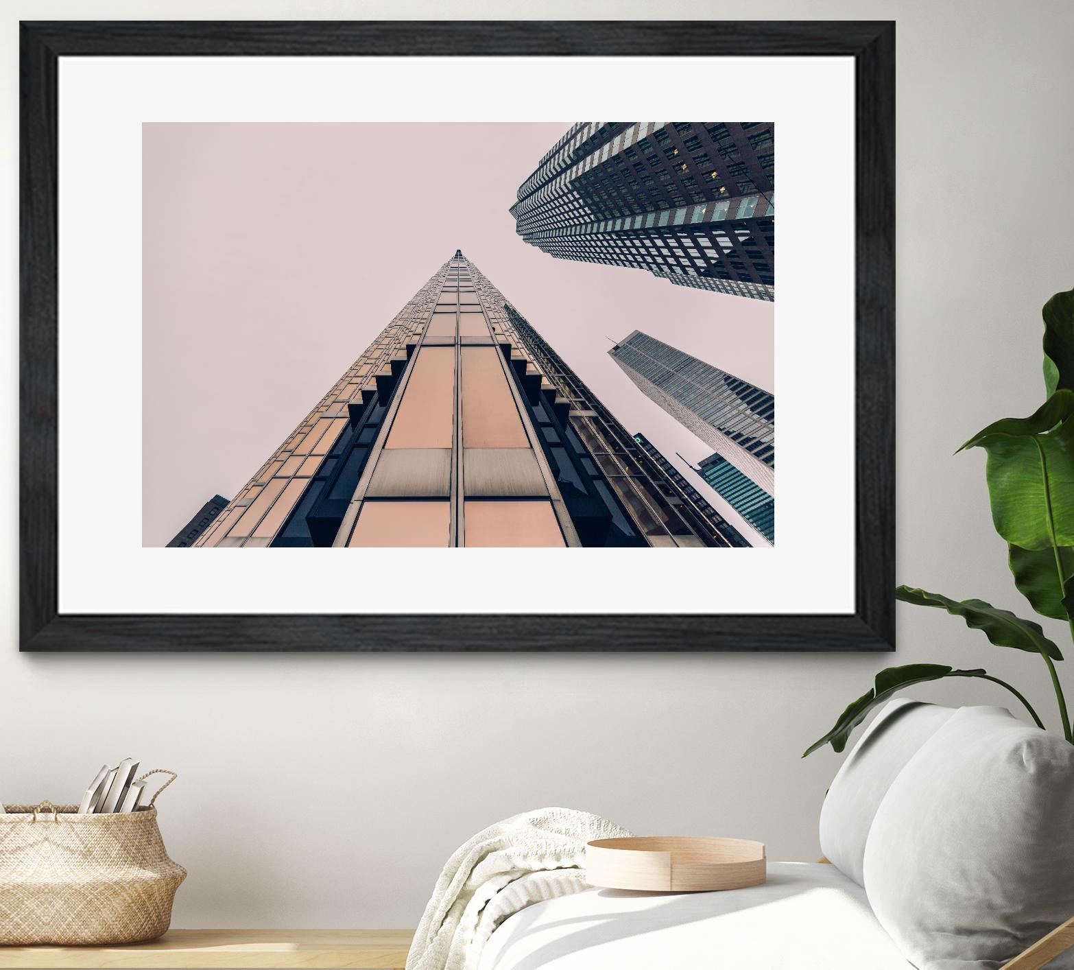 Skyline view by Pexels on GIANT ART - pink city scene