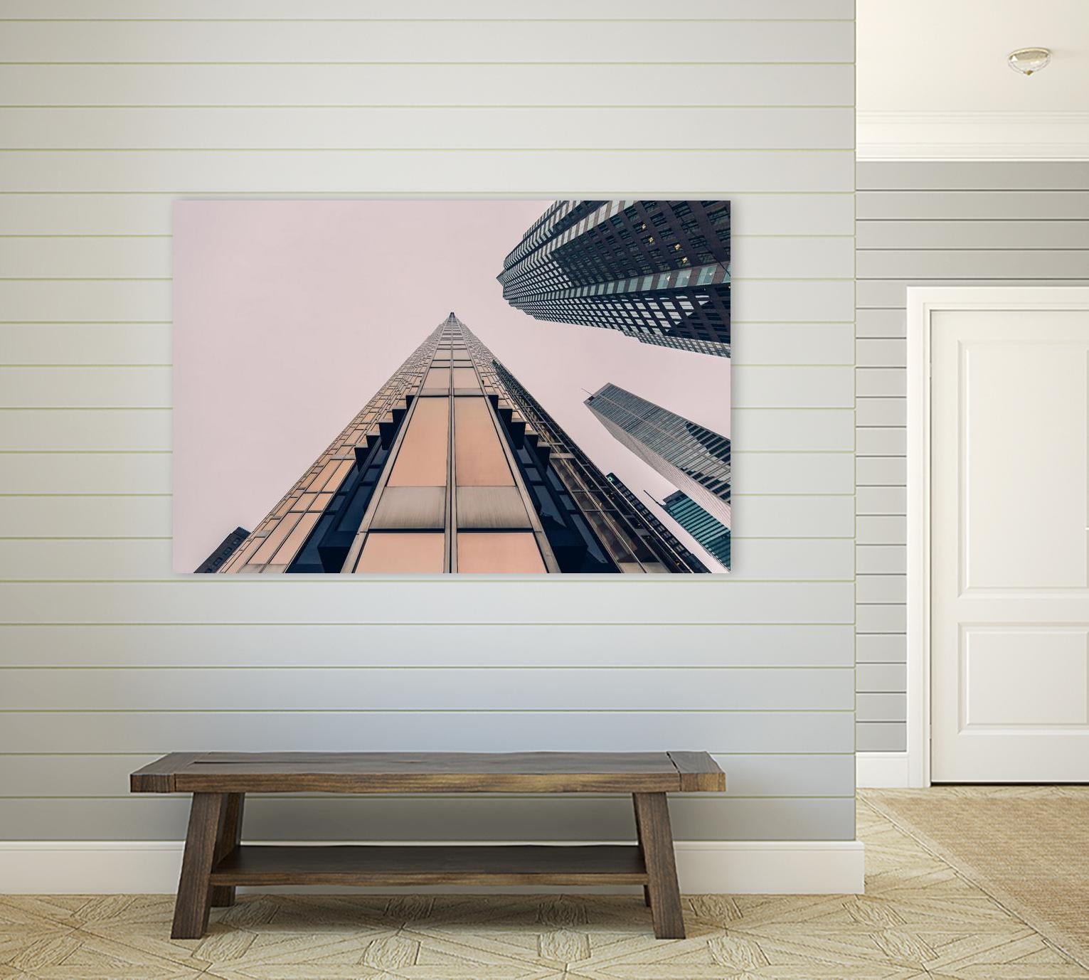 Skyline view by Pexels on GIANT ART - pink city scene