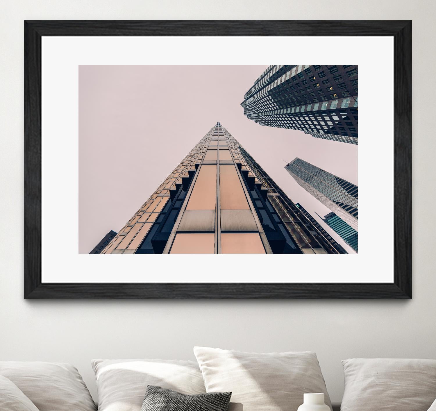 Skyline view by Pexels on GIANT ART - pink city scene