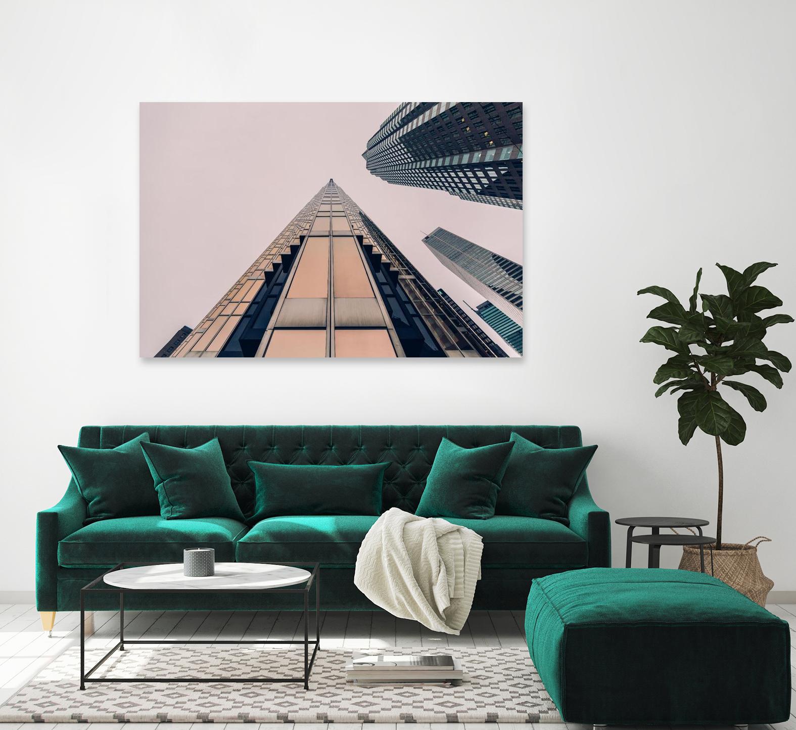 Skyline view by Pexels on GIANT ART - pink city scene