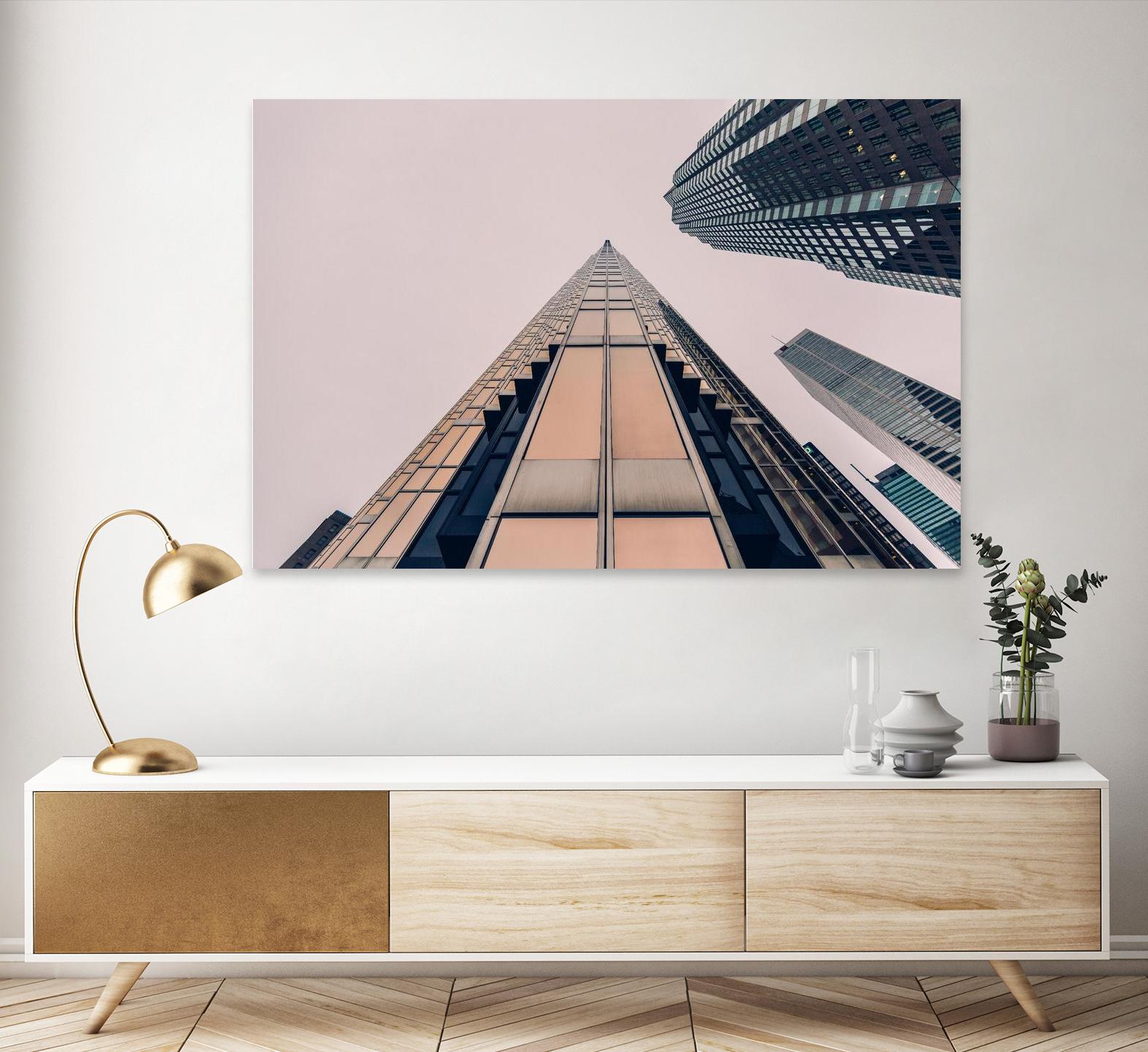 Skyline view by Pexels on GIANT ART - pink city scene