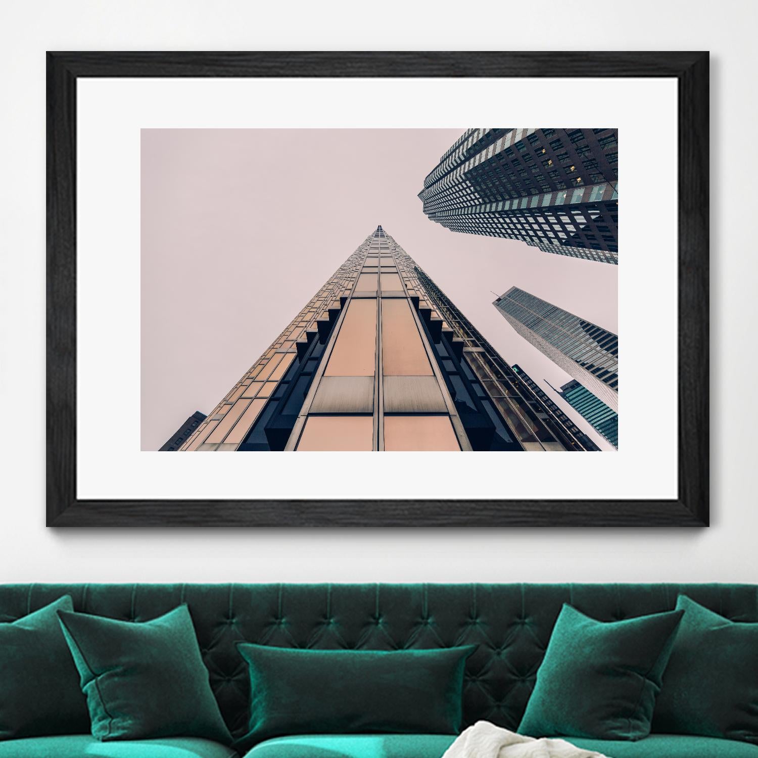 Skyline view by Pexels on GIANT ART - pink city scene