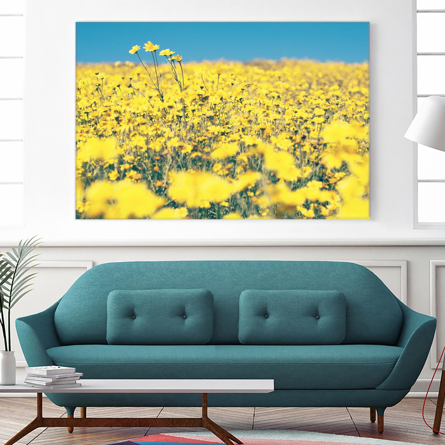 Yellow Floral by Pexels on GIANT ART - blue floral