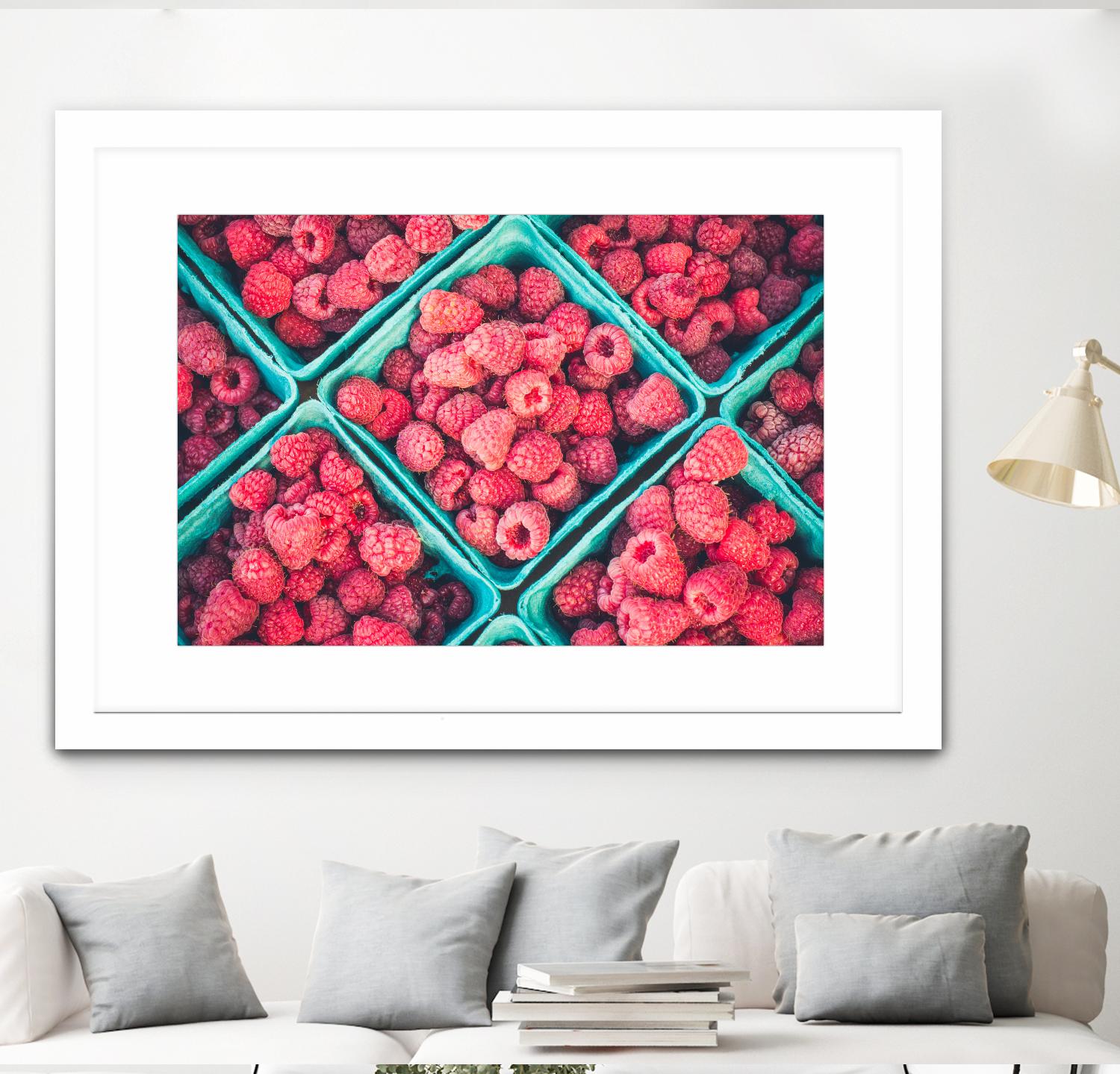 Raspberries by Pexels on GIANT ART - blue fruit-food-drink