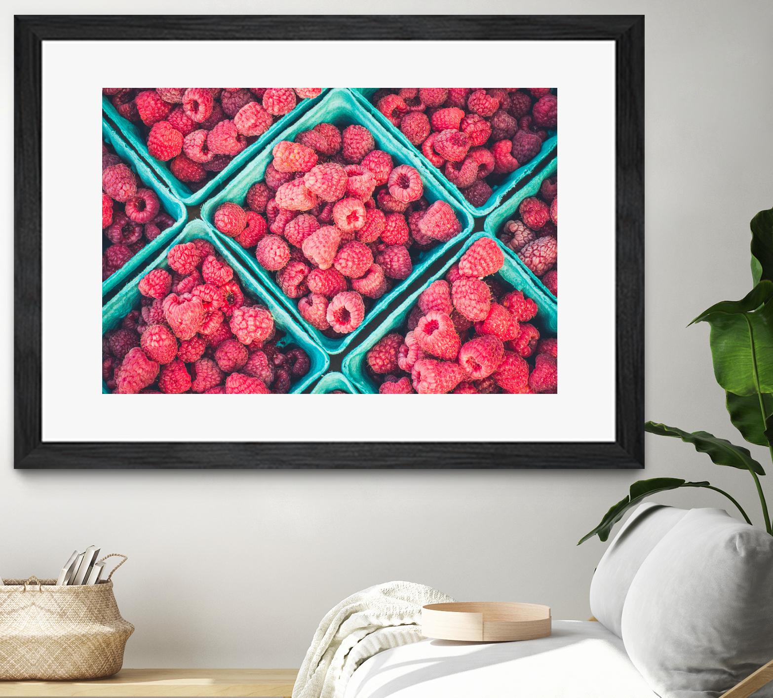 Raspberries by Pexels on GIANT ART - blue fruit-food-drink